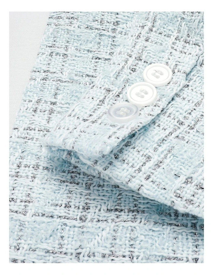 Victoria Tweed Jacket with Gold Buttons in Blue image 5