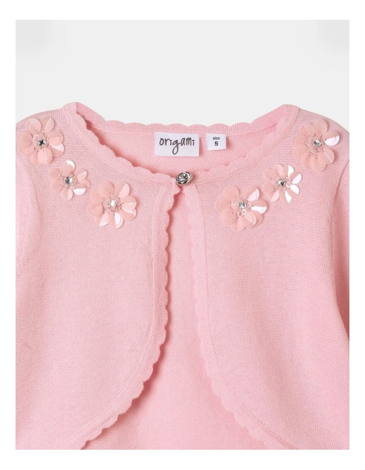 Rosie Bolero Cardigan in Light Pink image 2