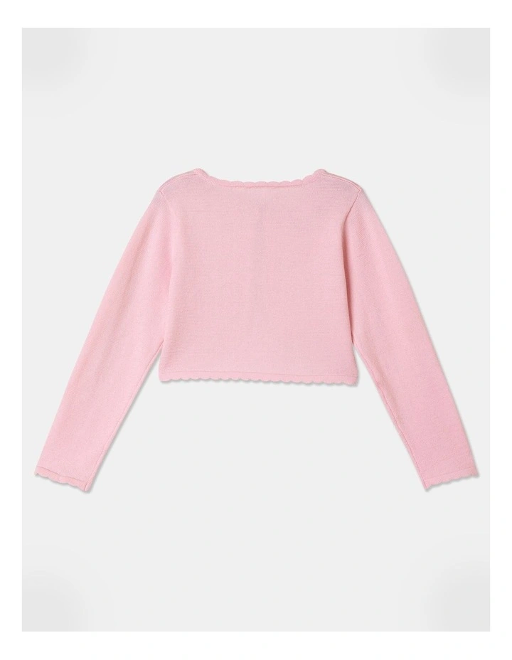 Rosie Bolero Cardigan in Light Pink image 3