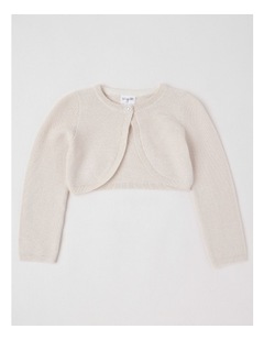 Origami Clara Eyelash Knit Bolero in Cream