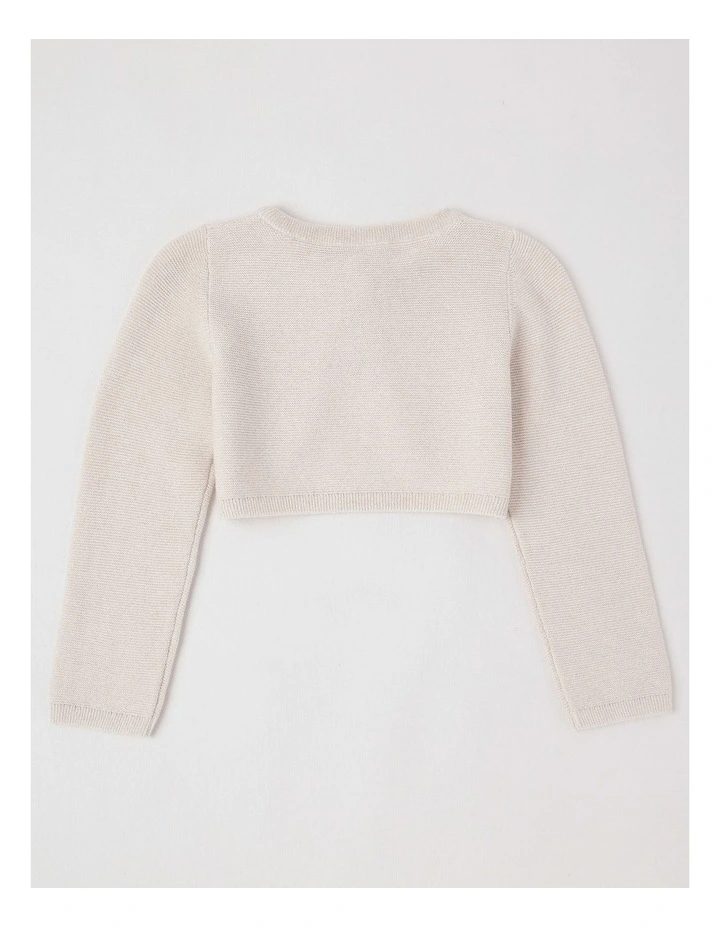 Clara Eyelash Knit Bolero in Cream image 4