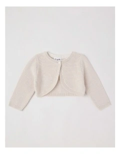 Georgie Eyelash Knit Bolero in White