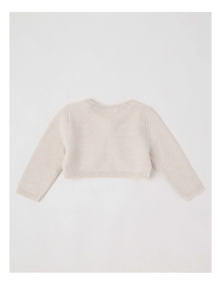 Georgie Eyelash Knit Bolero in White image 3