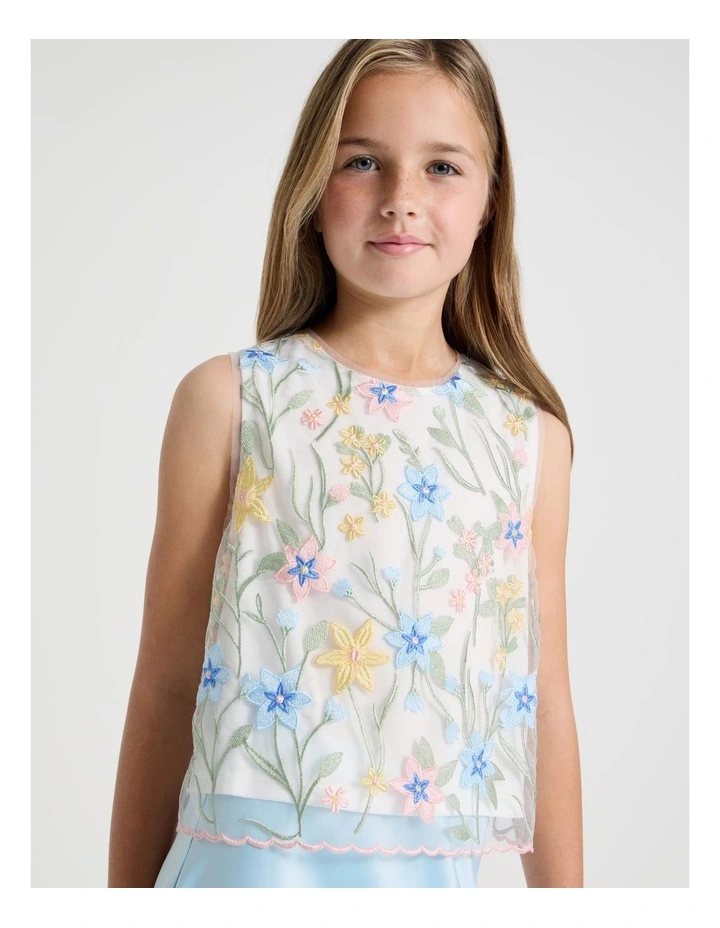 Olivia Senior Embroidered Top in Multi image 1