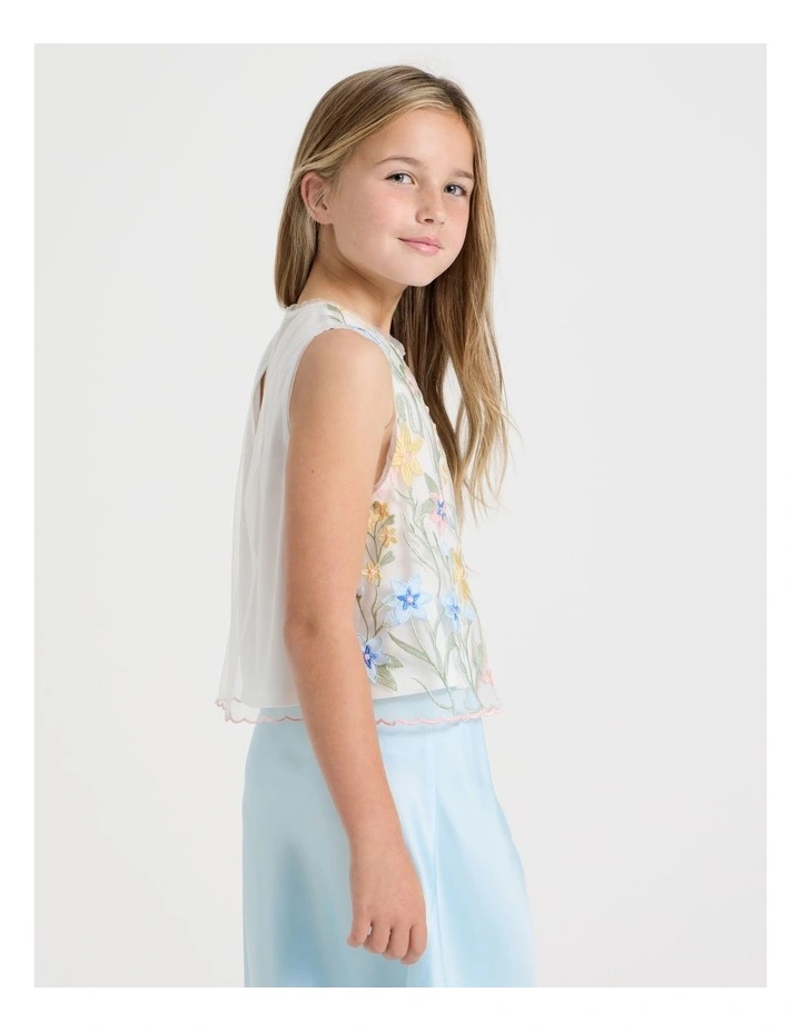 Olivia Senior Embroidered Top in Multi image 4