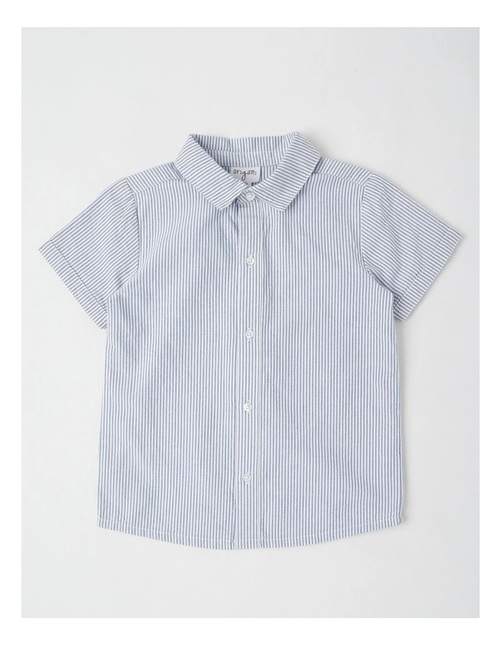 Origami Collection' Edwin Junior Oxford Shirt in Blue image 1