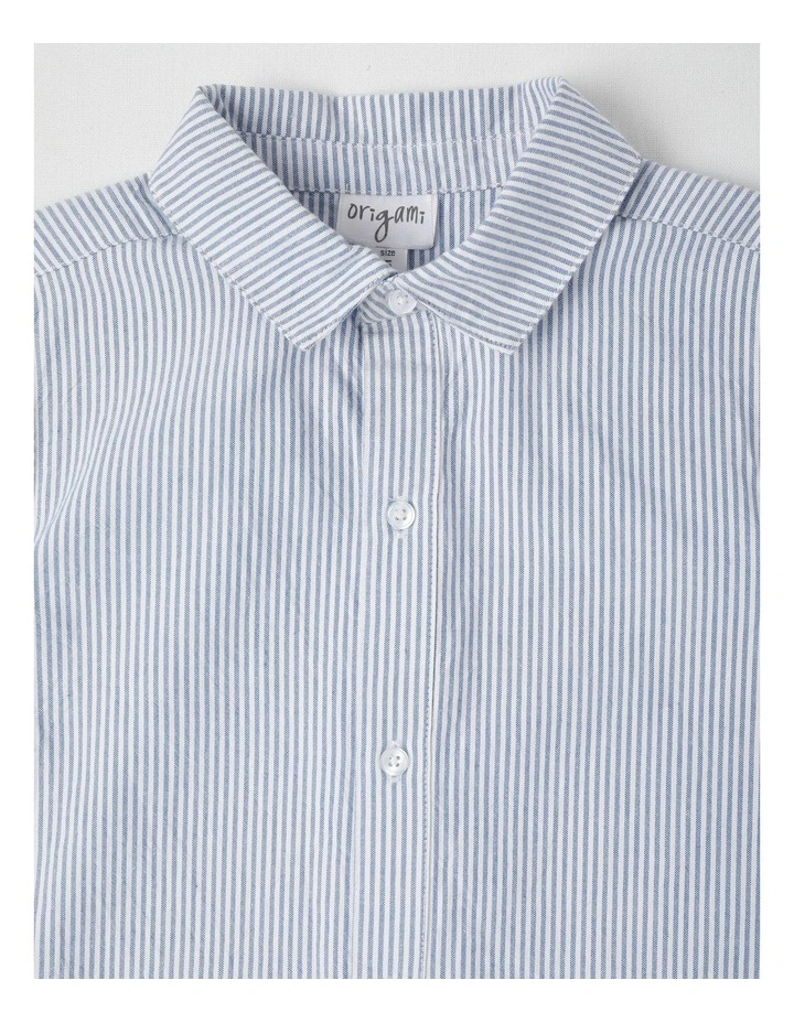Origami Collection' Edwin Junior Oxford Shirt in Blue image 2