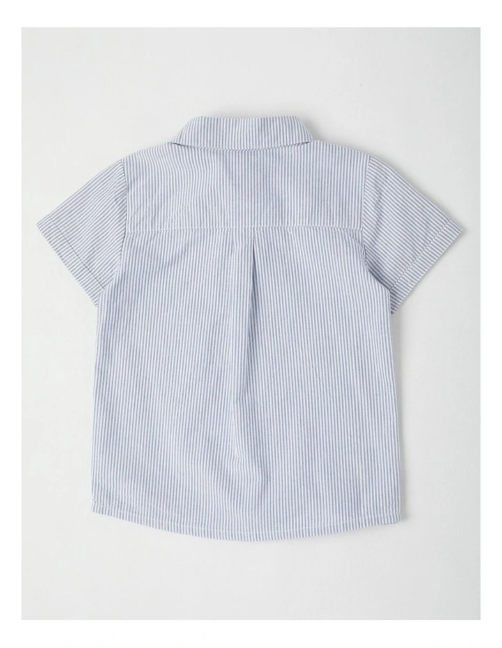 Origami Collection' Edwin Junior Oxford Shirt in Blue image 3