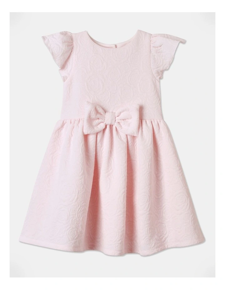 Molly Rosette Textured Dress in Light Pink image 1