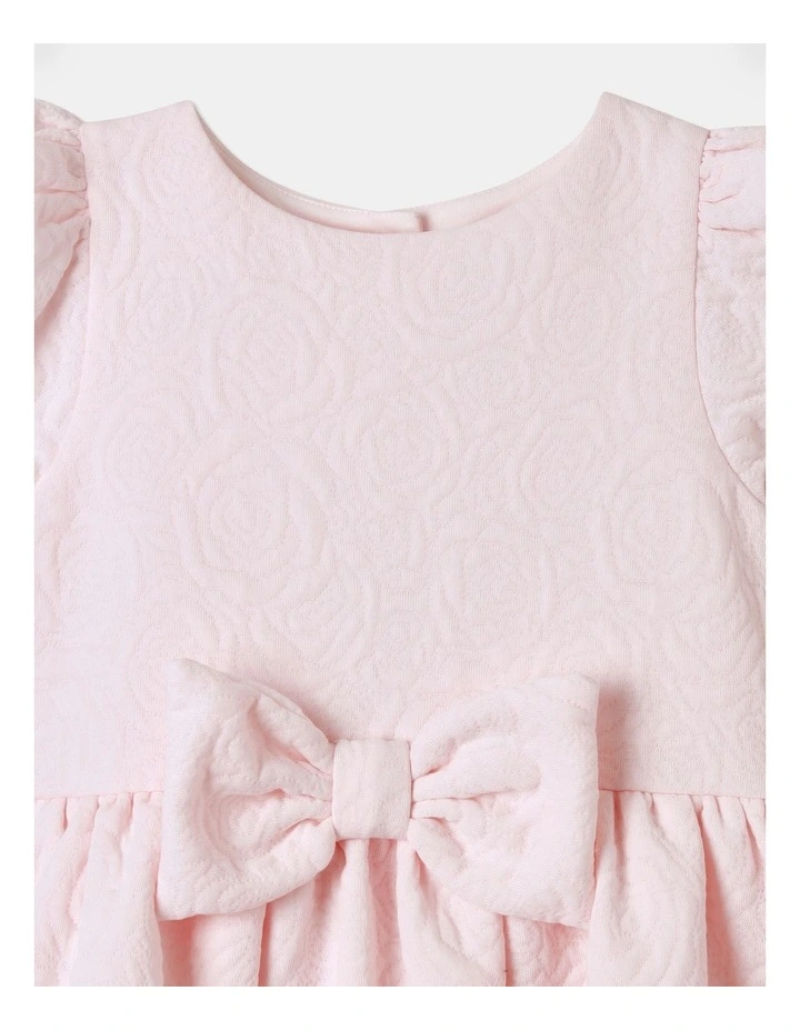 Molly Rosette Textured Dress in Light Pink image 2