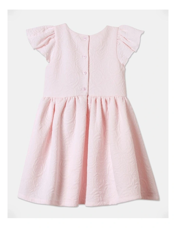 Molly Rosette Textured Dress in Light Pink image 3