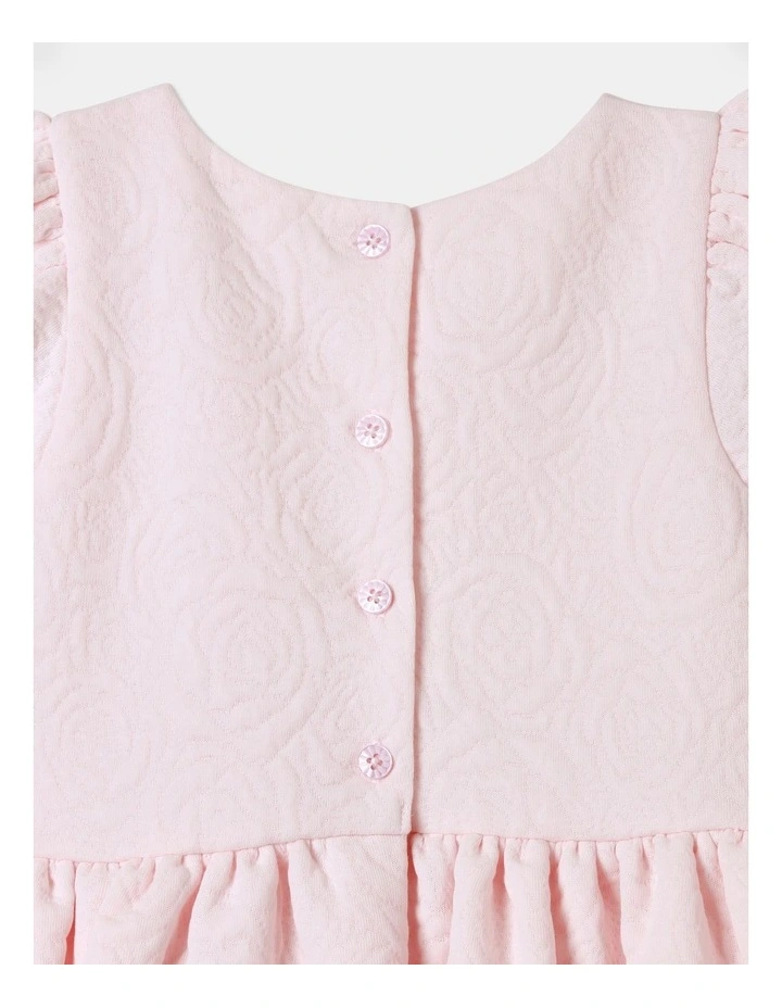 Molly Rosette Textured Dress in Light Pink image 4