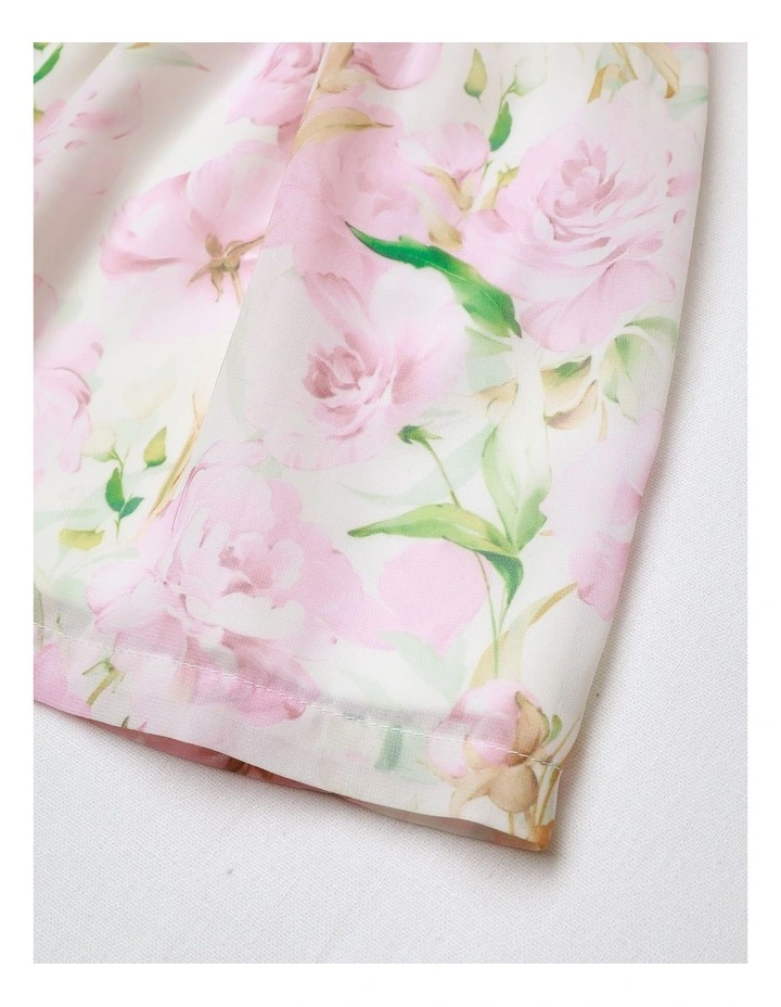 Becky Ruffle Floral Dress in Pink image 4