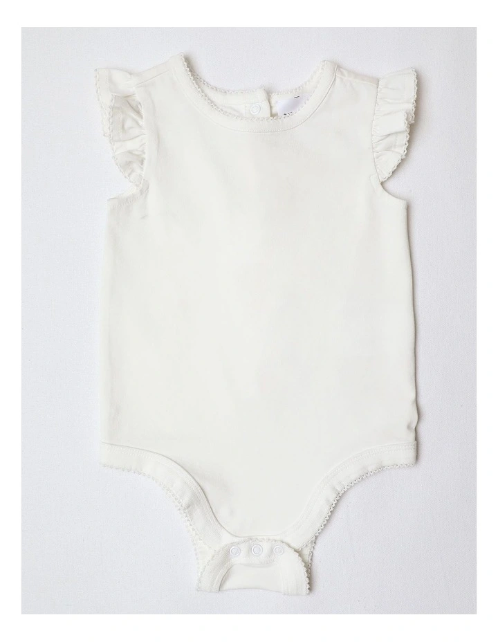 Florence Short Sleeve Two Piece Set with Tutu Skirt in White image 2