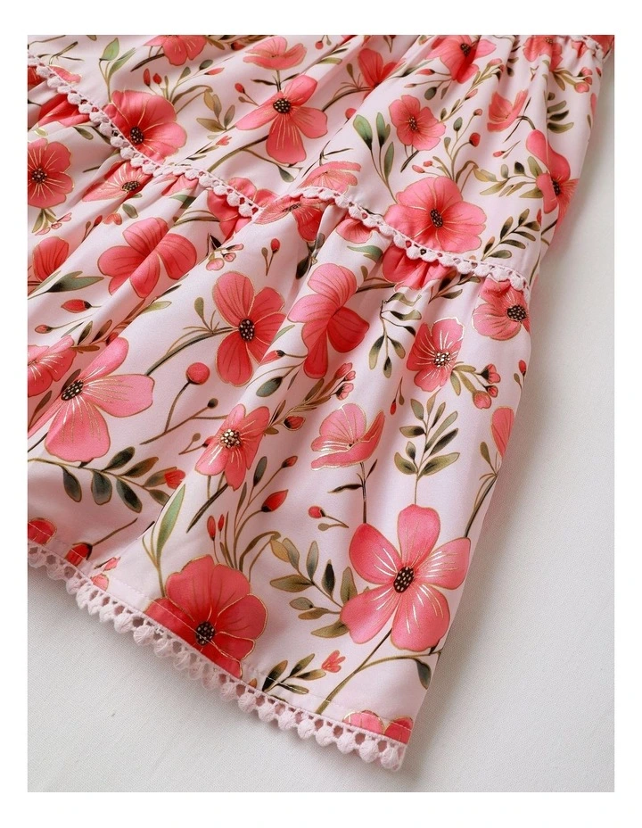 Emilia Junior Sleeveless Dress with Tiered Skirt in Light Pink image 4