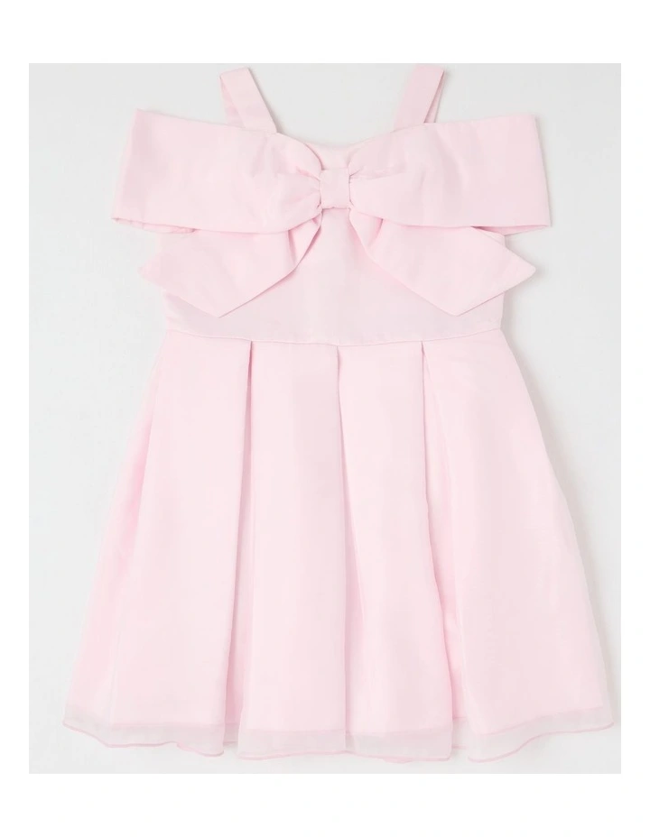 Adeline Organza Bow Dress in Pink image 1