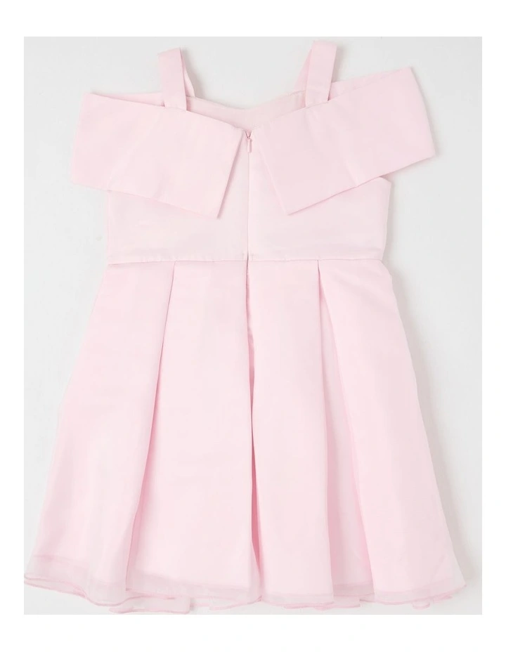 Adeline Organza Bow Dress in Pink image 3