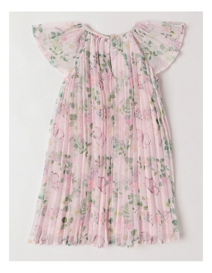 Daisy Pleated Aline Dress in Light Pink image 3