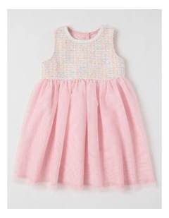 Penny Tweed Tutu Dress in Pink