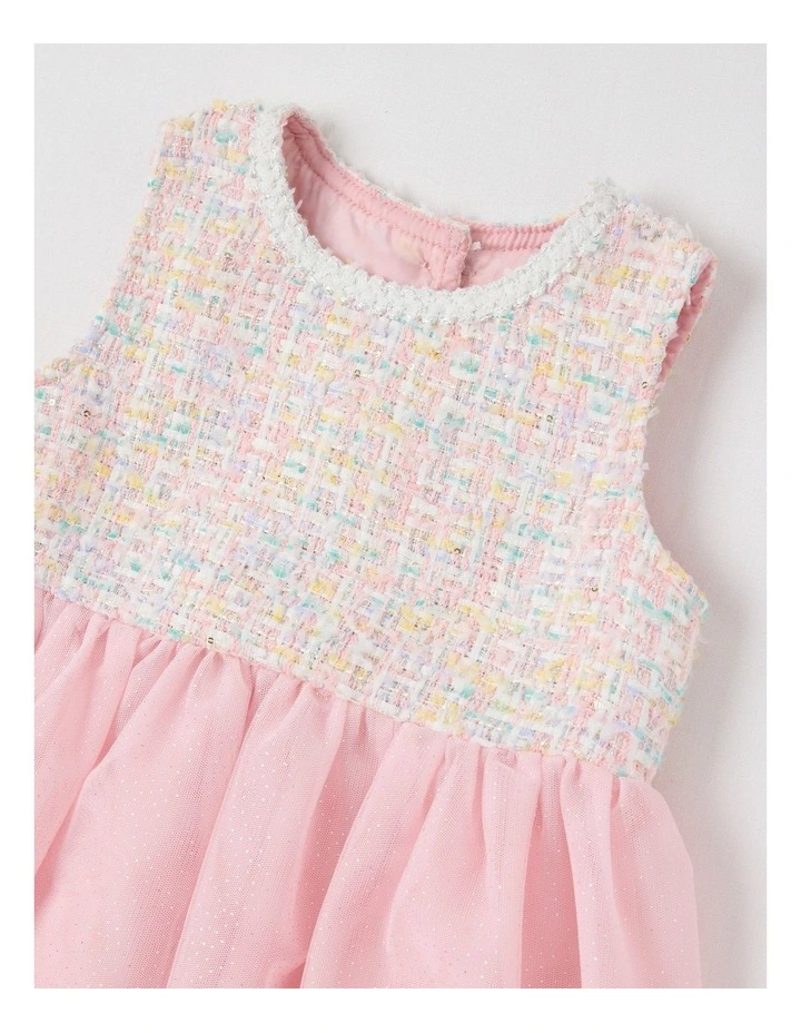 Penny Tweed Tutu Dress in Pink image 2