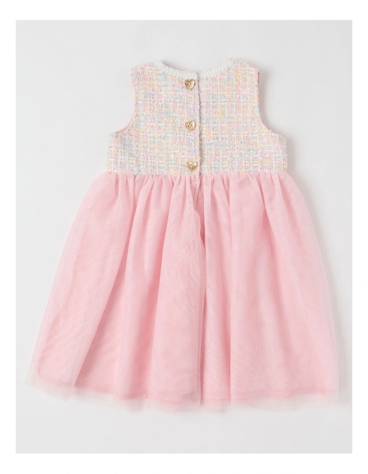 Penny Tweed Tutu Dress in Pink image 3
