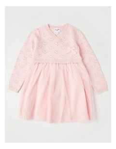 Lucy Pointelle Top Tutu Dress in Pink