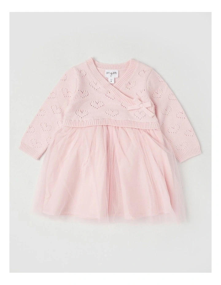 Lucie Pointelle Top and Tutu Skirt Dress in Pink image 1