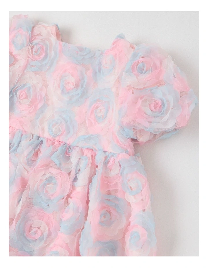 Lou Babydoll Textured Dress with Puff Sleeve image 2