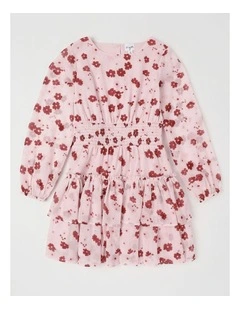 April Chiffon Dress in Pink