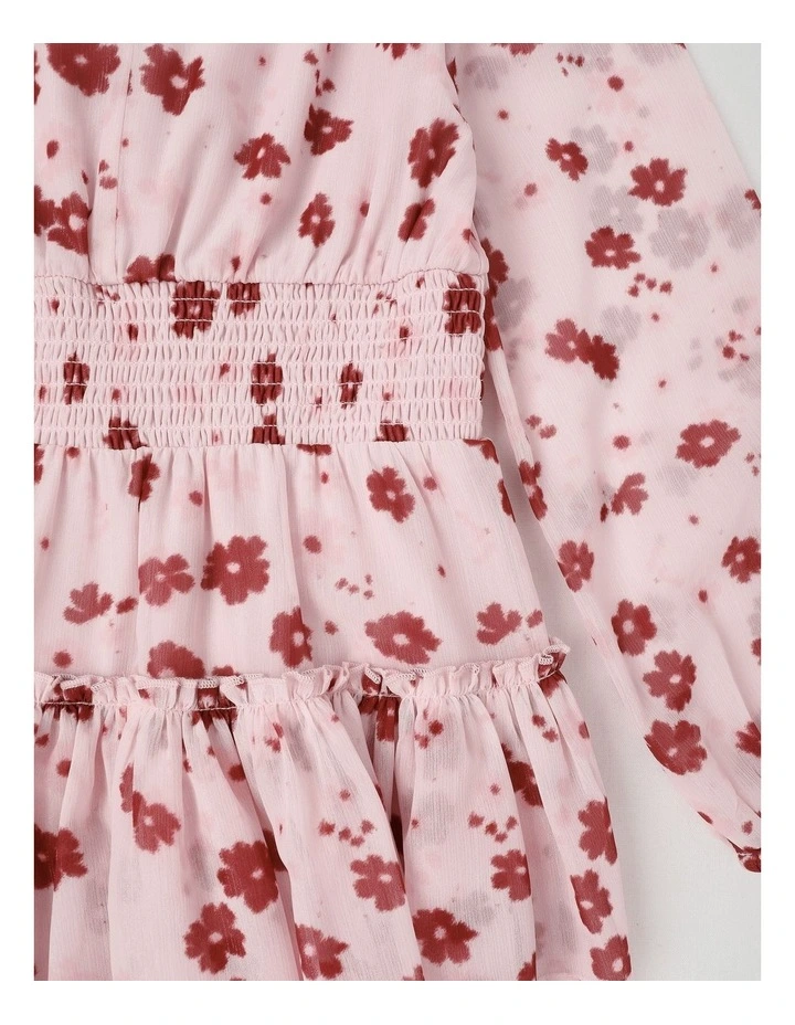 April Chiffon Dress in Pink image 3