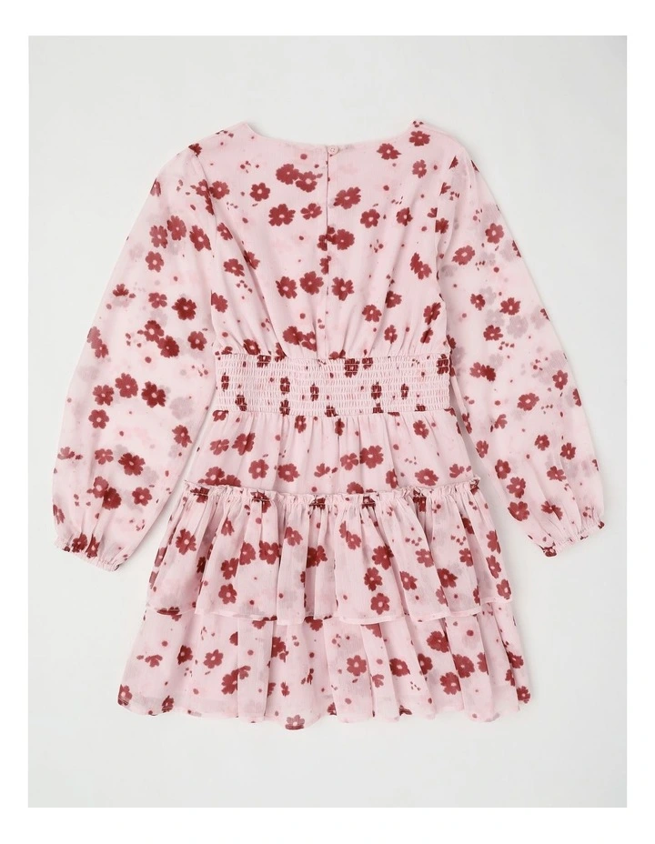 April Chiffon Dress in Pink image 4