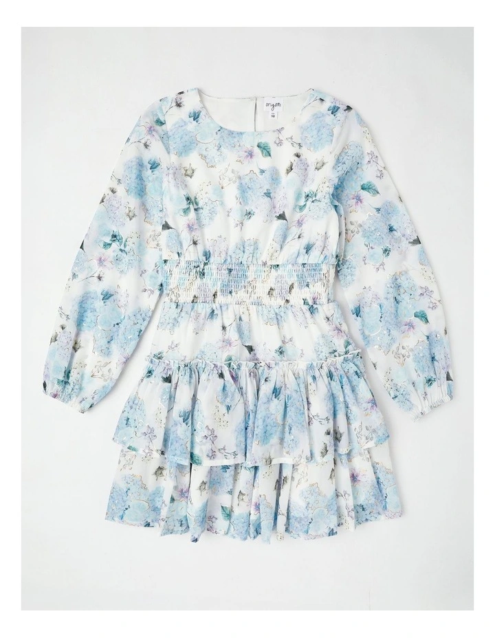 April Chiffon Dress in White image 1