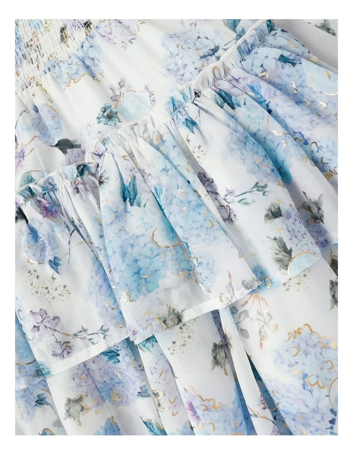 April Chiffon Dress in White image 3