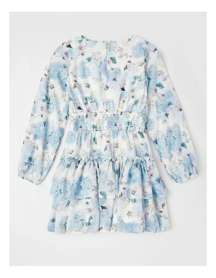 April Chiffon Dress in White image 4