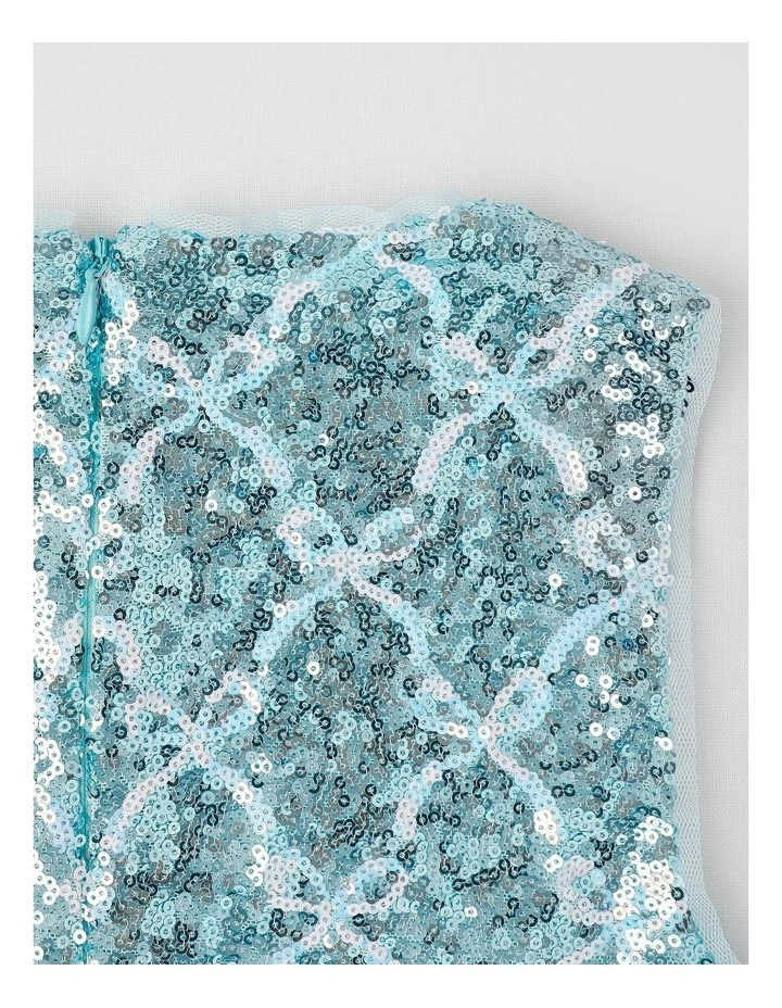 Elenor Bow Dress with Godet Inserts in Blue image 6