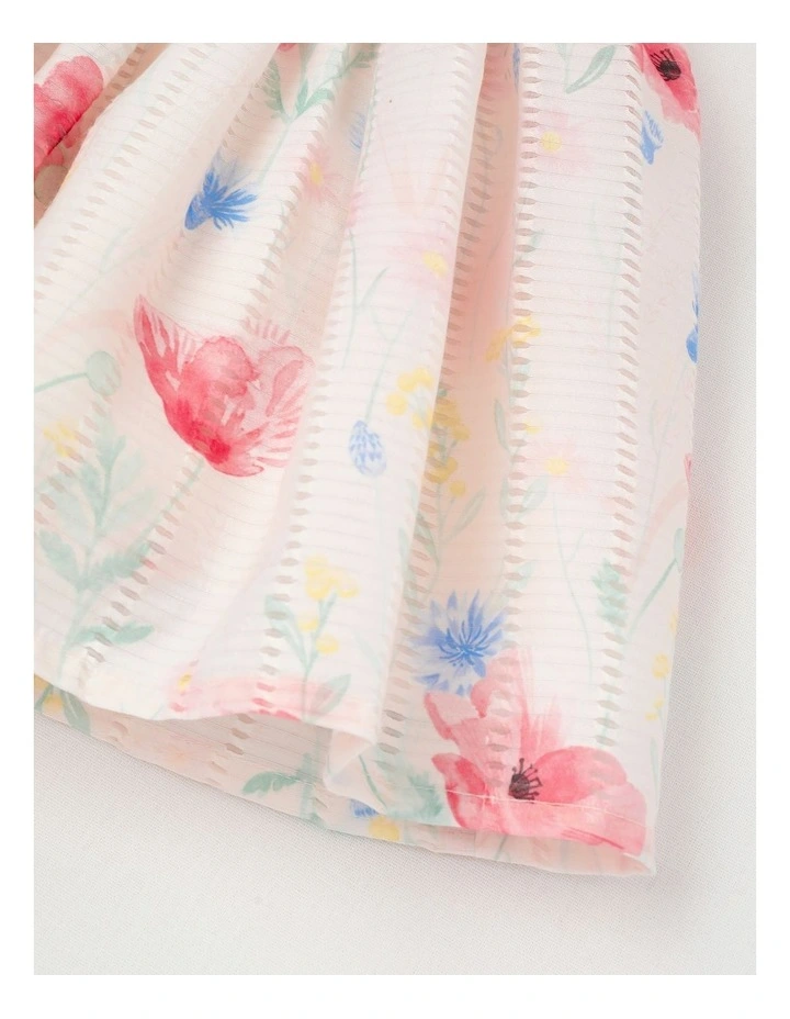 Gemmie Newborn Puff Sleeve Dress in Pink image 4