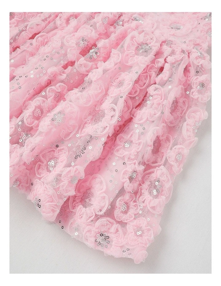 Skye Newborn Fit & Flare Dress in Pink image 4