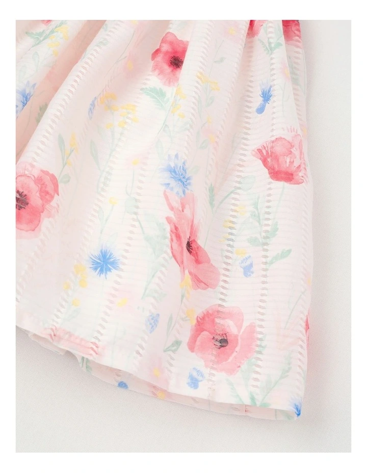 Gemma Junior Shirred Bodice Dress in Pink image 4