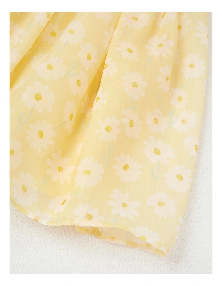 Lilly Junior Gathered Skirt Dress in Lemon image 4