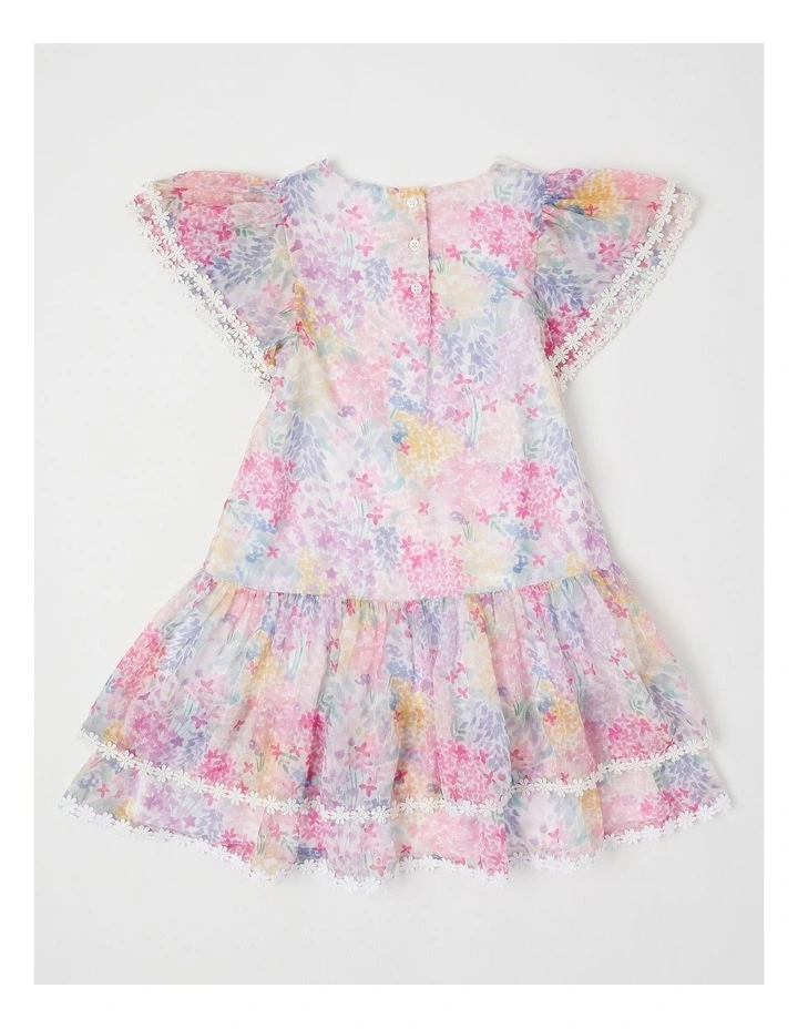 Lizzy Junior Drop Waist Dress in Multi image 3