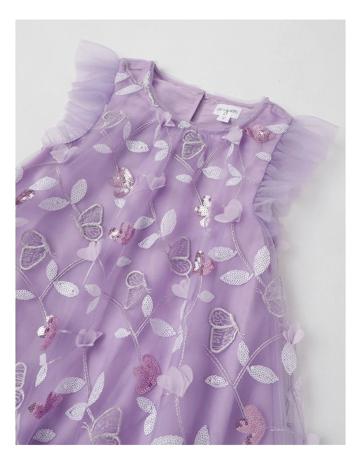 Evie Junior A-Line Dress in Lilac image 2