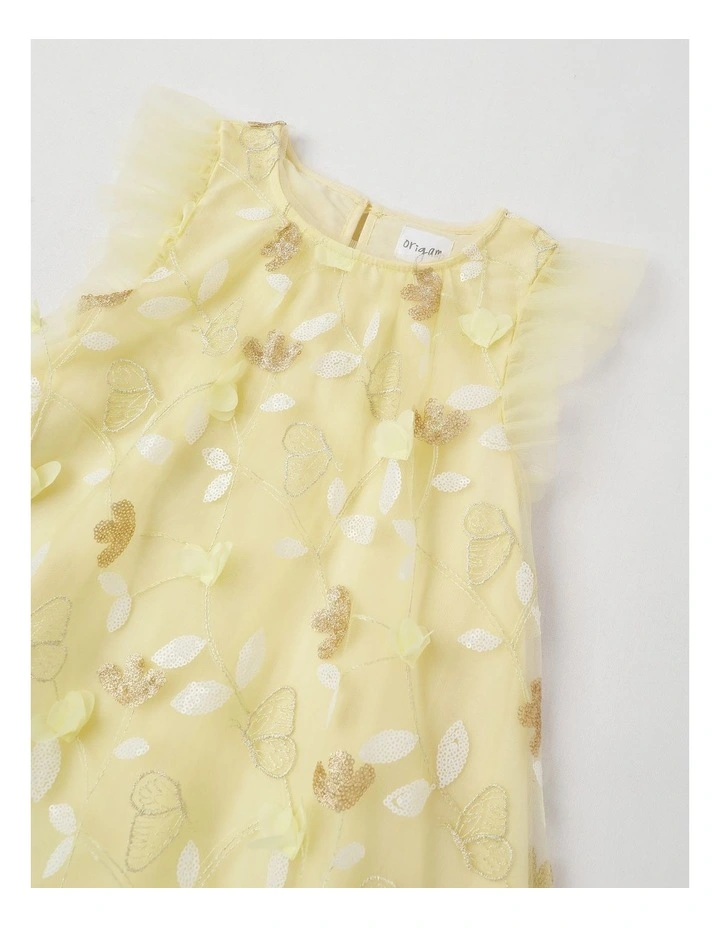Evie Junior A-Line Dress in Lemon image 2