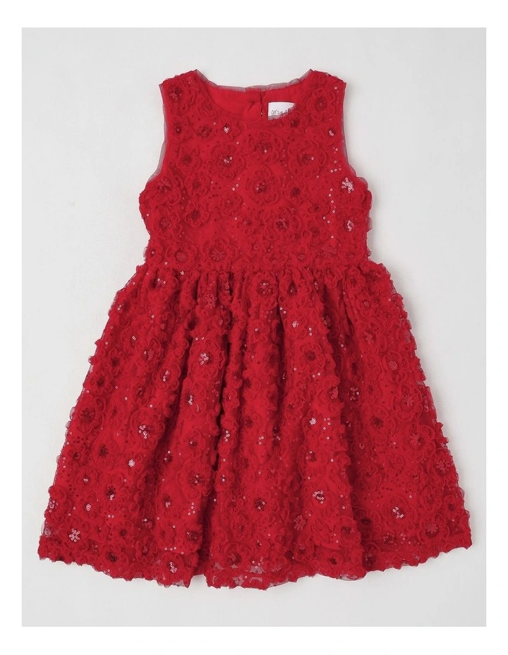 Holly Junior Fit & Flare Dress in Red image 1