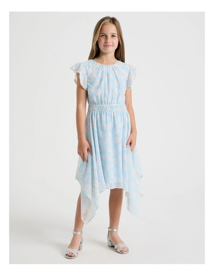 Sophia Senior Hanky Hem Dress in Blue image 1