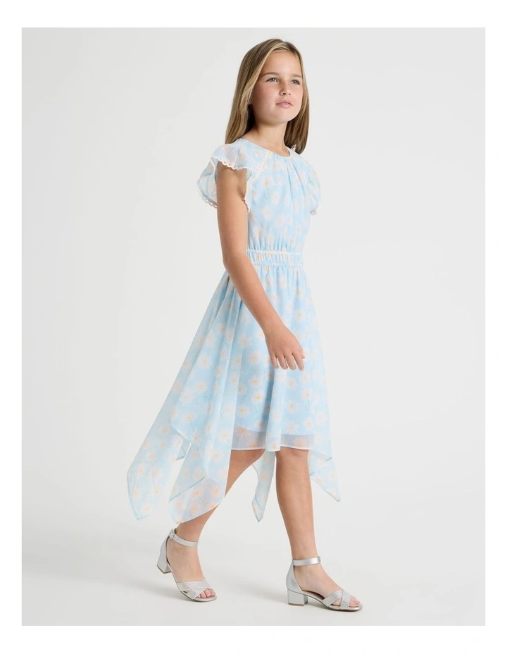 Sophia Senior Hanky Hem Dress in Blue image 4