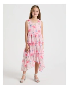 Ruby Senior Tiered Dress in Pink