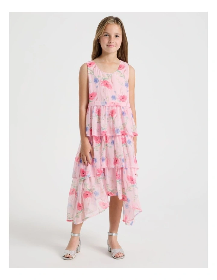 Ruby Senior Tiered Dress in Pink image 1