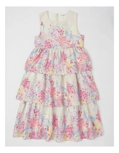 Chelsea Senior Tiered Dress in White
