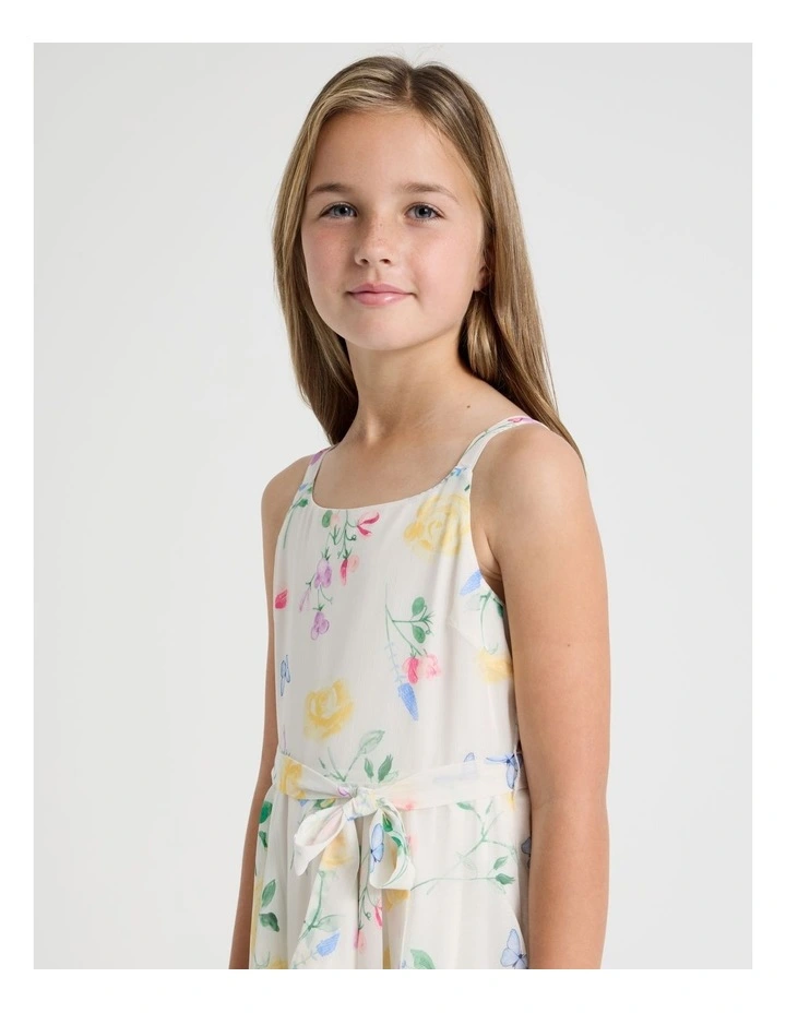 Audrey Senior Hankerchief Hem Dress in White image 2