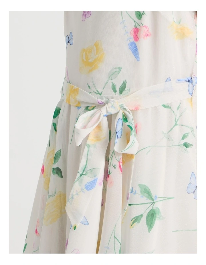 Audrey Senior Hankerchief Hem Dress in White image 4
